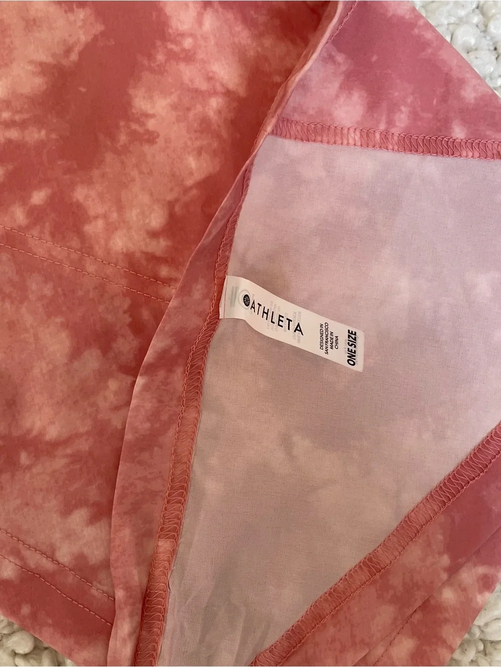 Athleta Pink Tie-Dye Face Mask Bandana